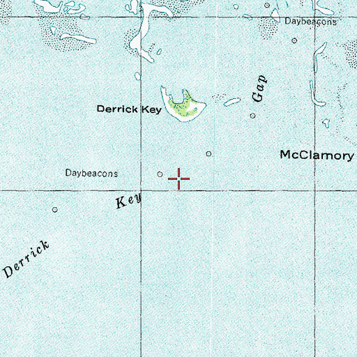 Topographic Map of Derrick Key Gap, FL