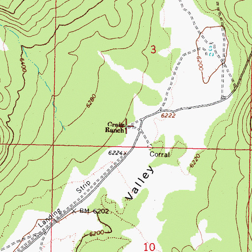 Topographic Map of Craig Ranch, AZ