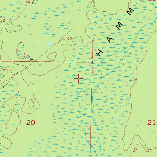 Topographic Map of Devils Hammock, FL