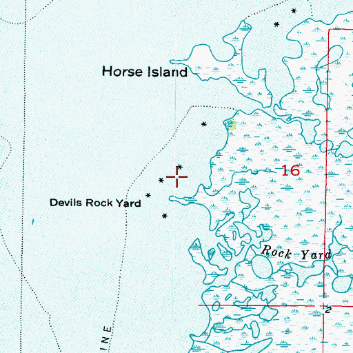 Topographic Map of Devils Rock Yard, FL
