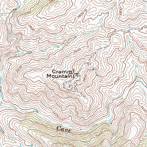 Topographic Map of Cramm Mountain, AZ