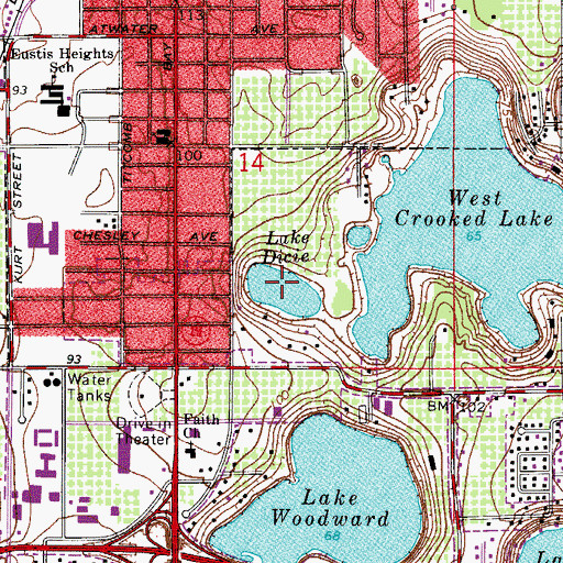 Topographic Map of Lake Dicie, FL
