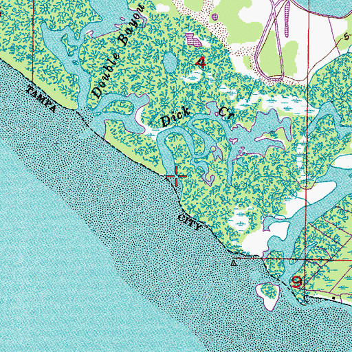 Topographic Map of Dick Creek, FL