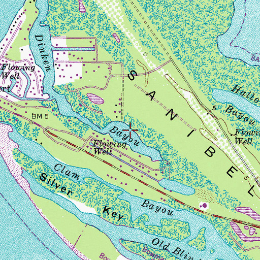 Topographic Map of Dinken Bayou, FL