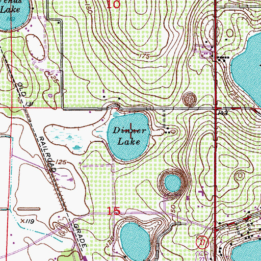 Topographic Map of Dinner Lake, FL