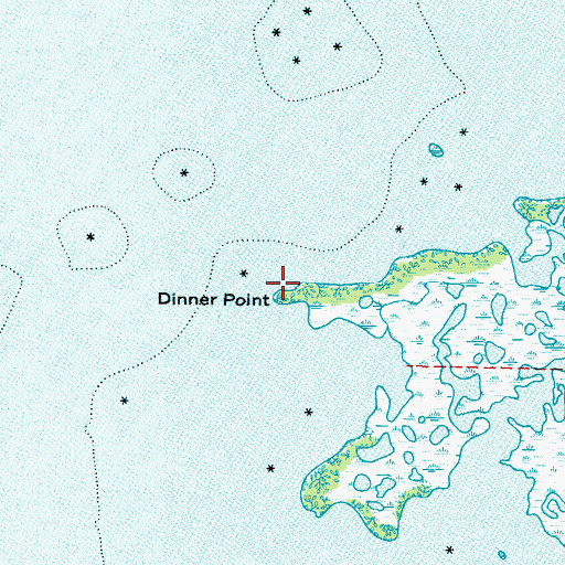 Topographic Map of Dinner Point, FL