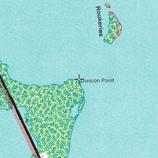 Topographic Map of Division Point, FL