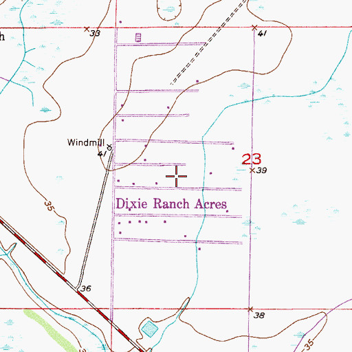 Topographic Map of Dixie Ranch Acres, FL