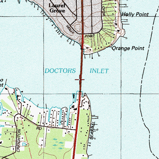 Topographic Map of Doctors Inlet, FL