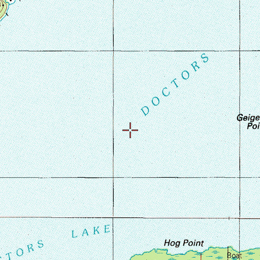 Topographic Map of Doctors Lake, FL