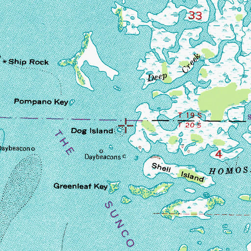 Topographic Map of Dog Island, FL