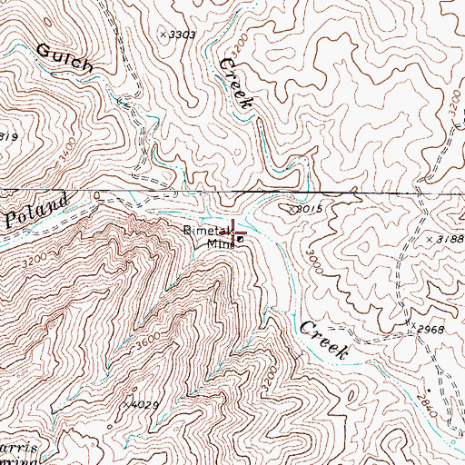 Topographic Map of Crazy Basin Creek, AZ