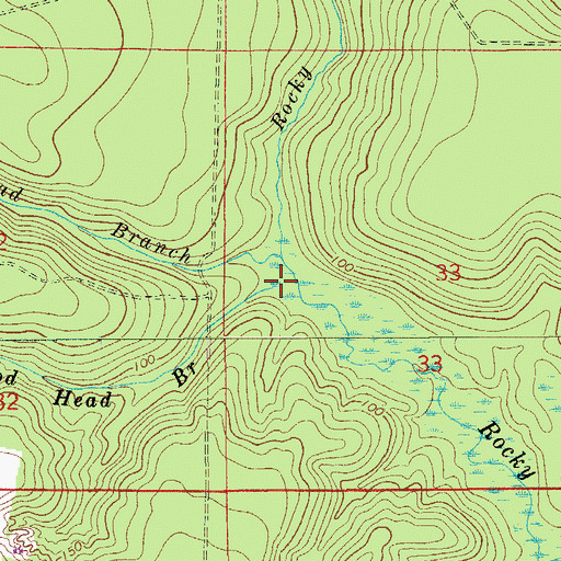 Topographic Map of Dogwood Head Branch, FL