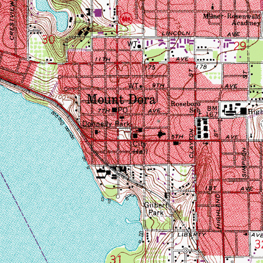 Topographic Map of Donnelly Park, FL
