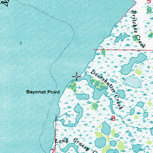 Topographic Map of Doorshutter Creek, FL