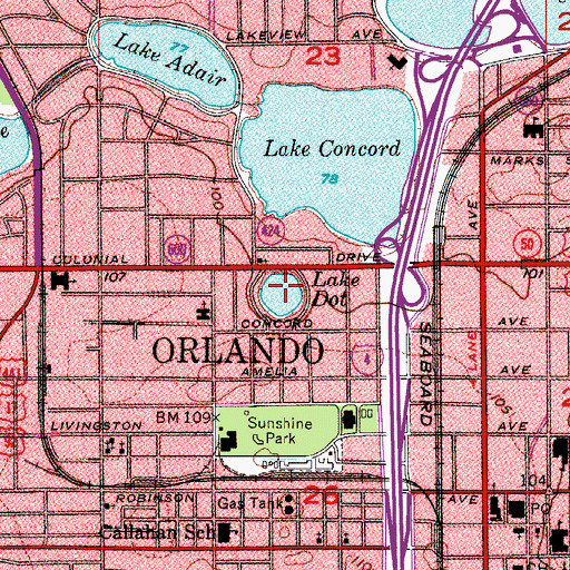 Topographic Map of Lake Dot, FL