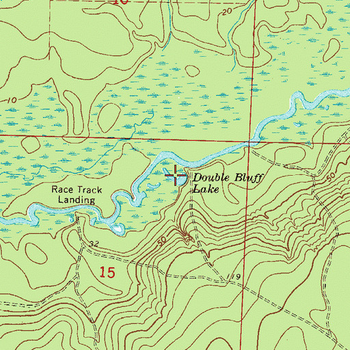 Topographic Map of Double Bluff Lake, FL