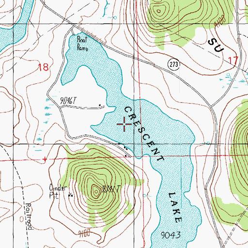 Topographic Map of Crescent Lake, AZ