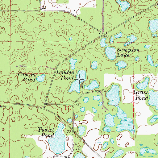 Topographic Map of Double Pond, FL