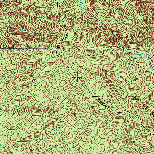 Topographic Map of Crest Trail, AZ