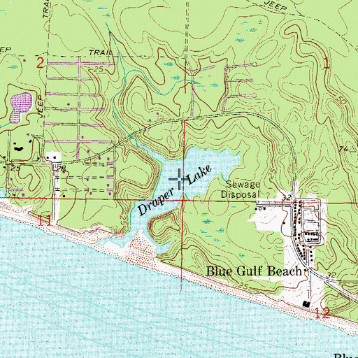 Topographic Map of Draper Lake, FL