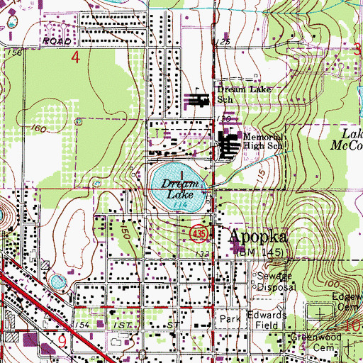Topographic Map of Dream Lake, FL