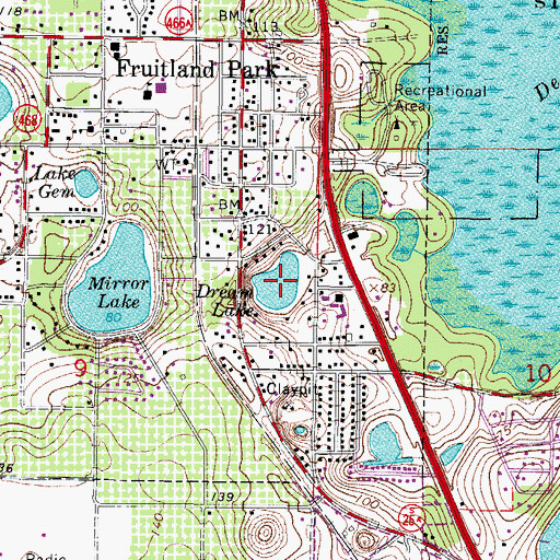 Topographic Map of Dream Lake, FL