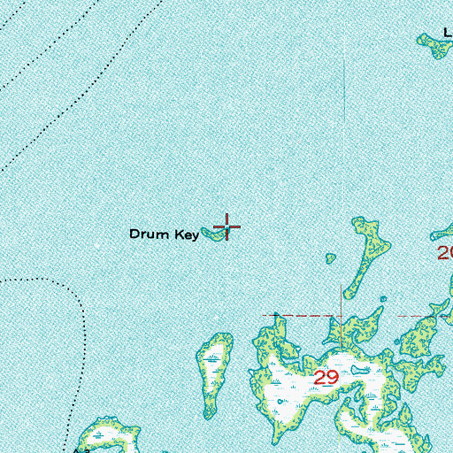 Topographic Map of Drum Key, FL