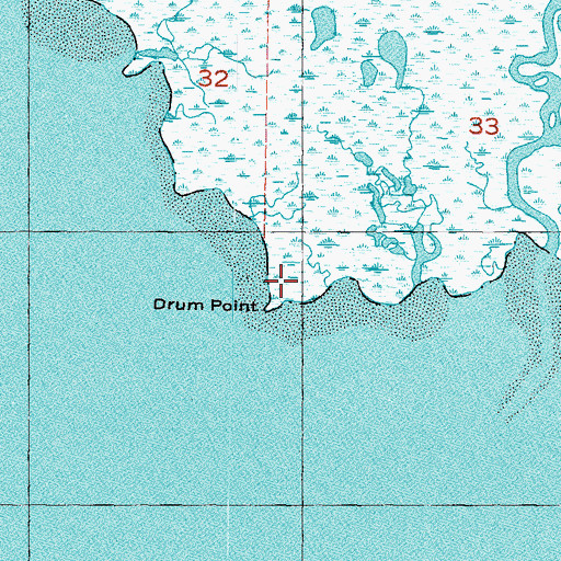 Topographic Map of Drum Point, FL