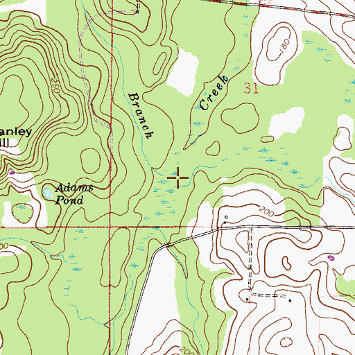 Topographic Map of Dry Branch, FL