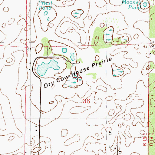 Topographic Map of Dry Cow House Prairie, FL