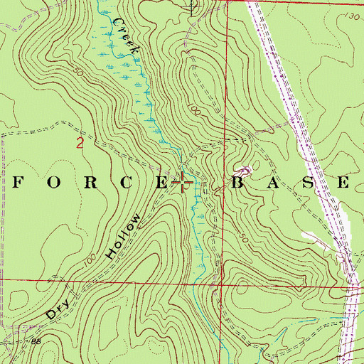Topographic Map of Dry Hollow, FL