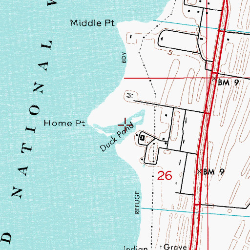 Topographic Map of Duck Pond, FL