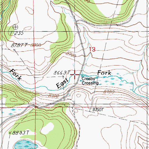 Topographic Map of Crosby Crossing, AZ