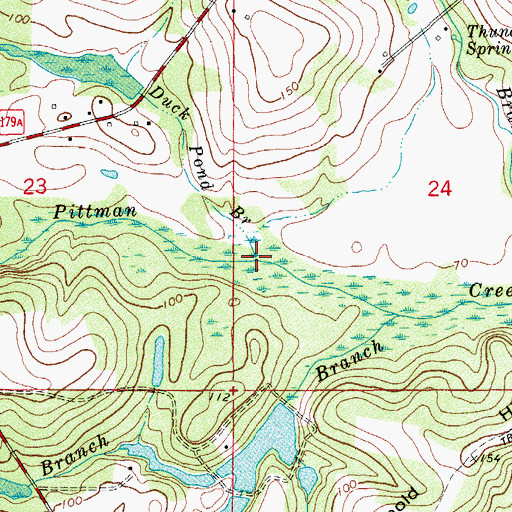 Topographic Map of Duck Pond Branch, FL