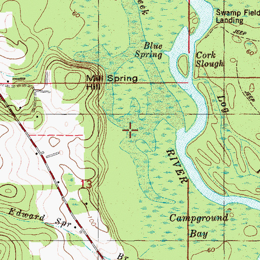 Topographic Map of Duck Puddles, FL