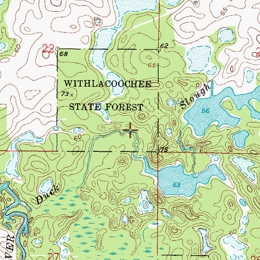 Topographic Map of Duck Slough, FL