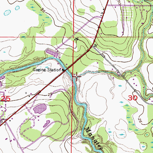 Topographic Map of Dug Creek, FL