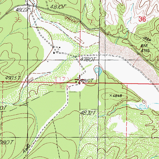 Topographic Map of Cross U Ranch, AZ