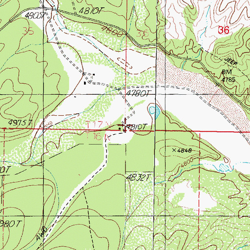 Topographic Map of Cross U Ranch, AZ