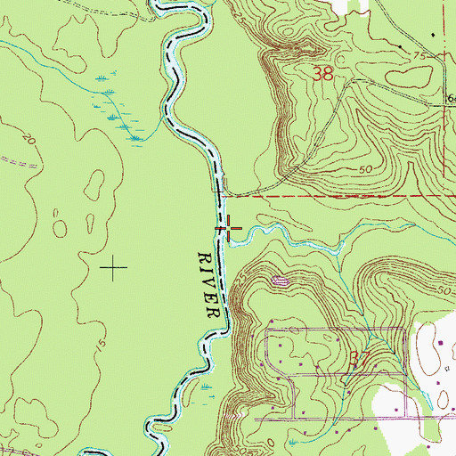Topographic Map of Dunn Creek, FL