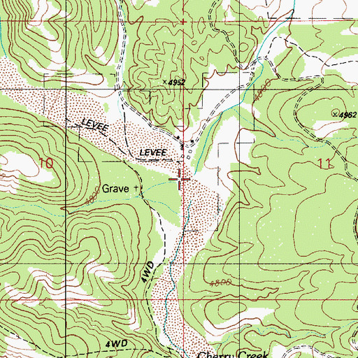 Topographic Map of Crouch Creek, AZ