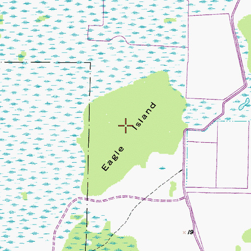 Topographic Map of Eagle Island, FL