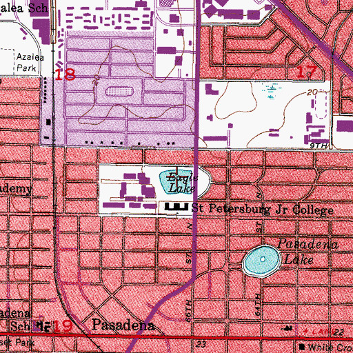 Topographic Map of Eagle Lake, FL