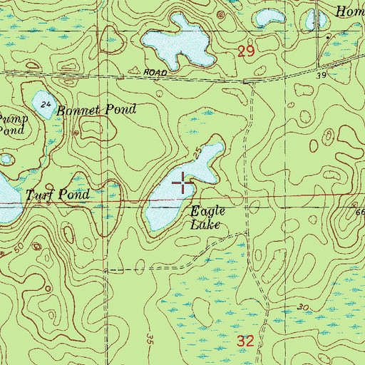 Topographic Map of Eagle Lake, FL