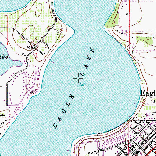 Topographic Map of Eagle Lake, FL