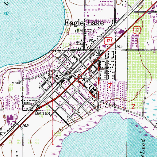 Topographic Map of Eagle Lake, FL