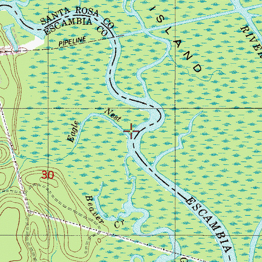 Topographic Map of Eagle Nest, FL