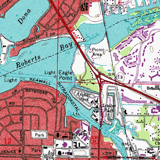 Topographic Map of Eagle Point, FL