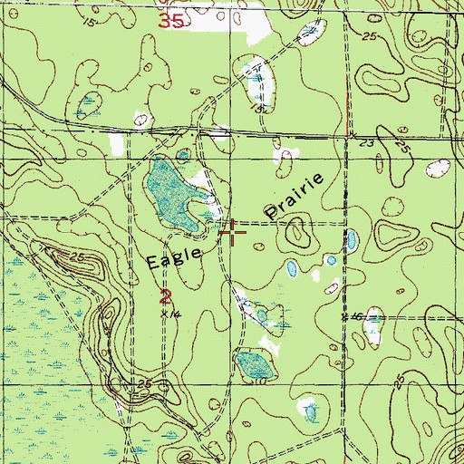 Topographic Map of Eagle Prairie, FL